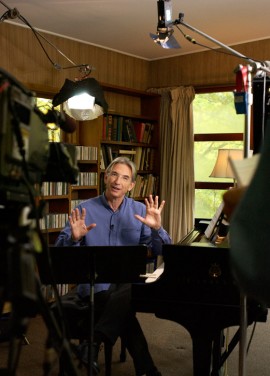 Conductor Michael Tilson Thomas Filming at Copland House